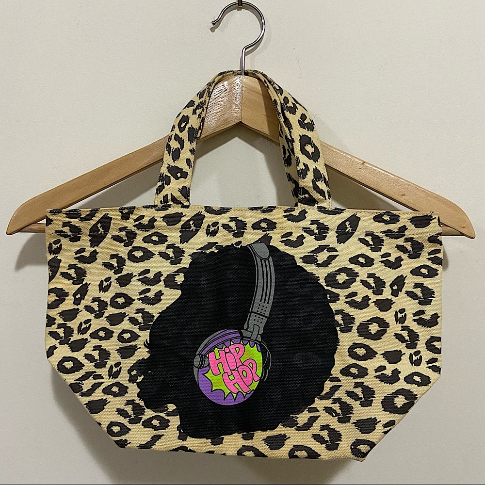 Baby Shoop Leopard Hip Hop Logo Tote Bag